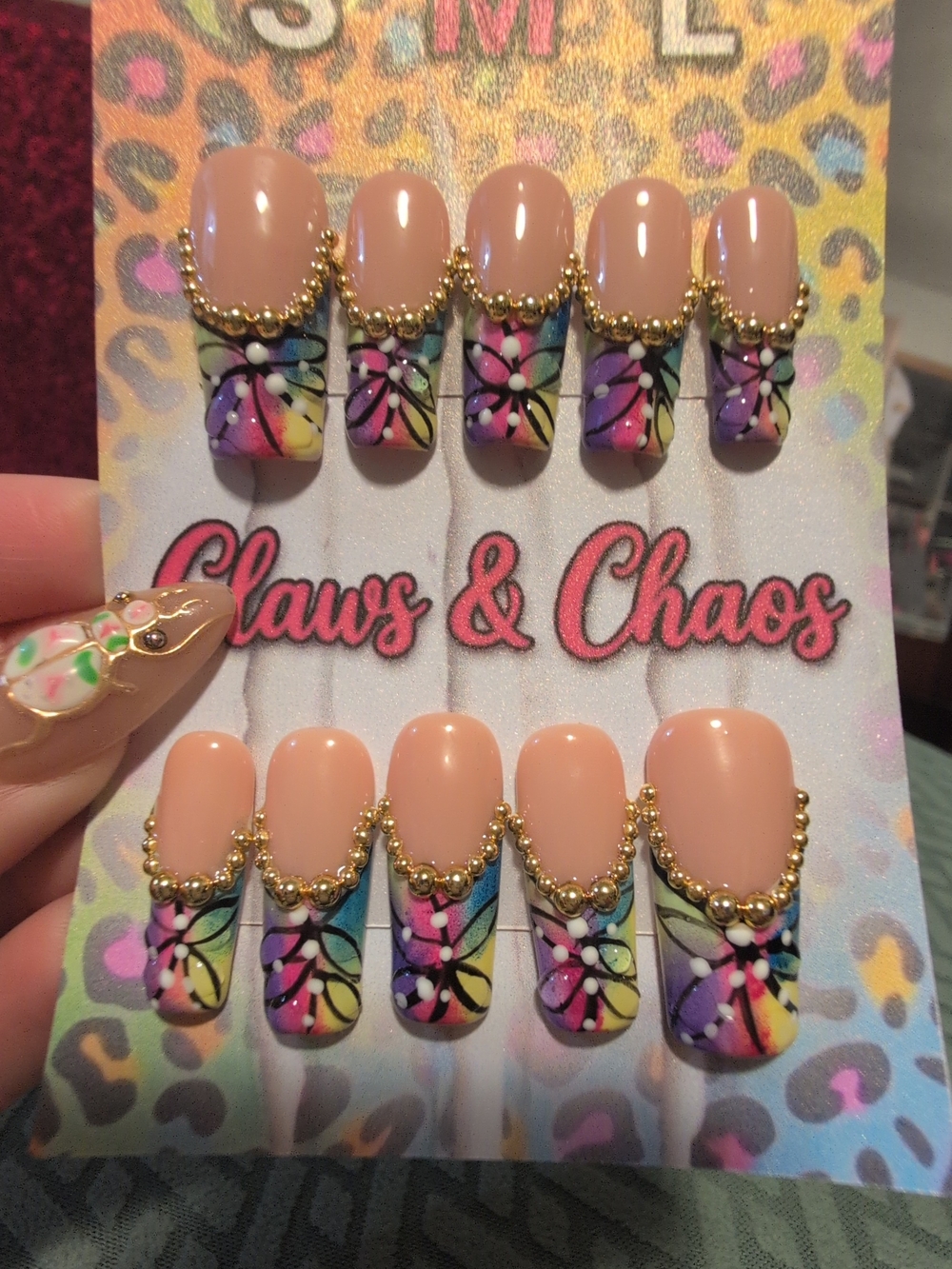 Press On Nails Rainbow Butterfly 3.0
